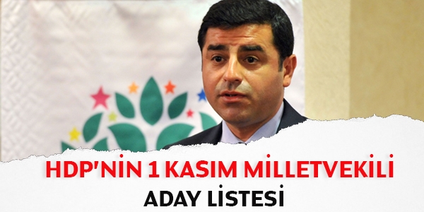 HDP'nin 1 Kasm tam aday listesi