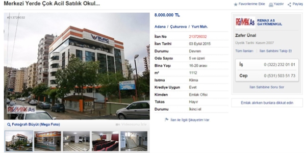 Cemaat'ten çok acil satılık okul