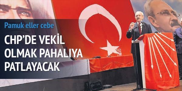 CHP'de pamuk eller cebe