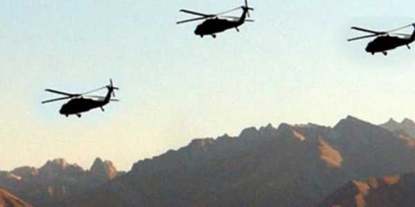 Ağrı Dağı'nın Iğdır rotasından hava destekli operasyon