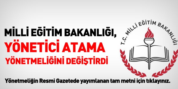 MEB, yönetici atama yönetmeliğini değiştirdi