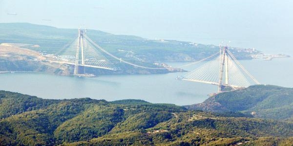 Üçüncü köprü havadan fotoğraflandı