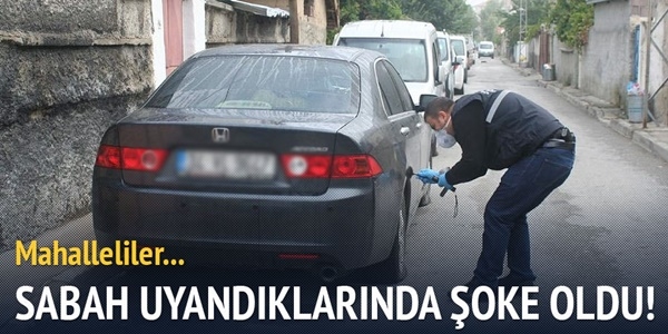 Park halindeki 50 aracın lastiklerini kestiler