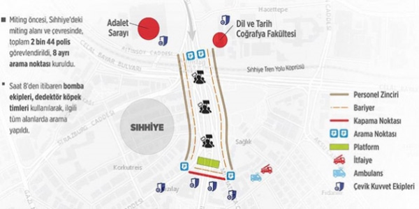 Ankara'daki miting öncesi alınan önlemler