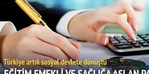 Bütçenin 4'te üçü eğitim, emekli ve sağlığa