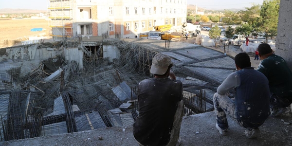 Nevşehir'de okul inşaatında göçük: 3 yaralı