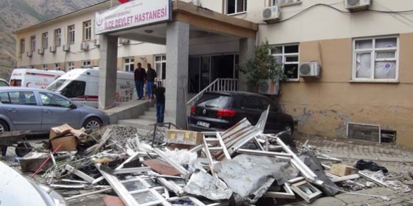 PKK saldrs, hastaneyi hizmet veremez hale getirdi