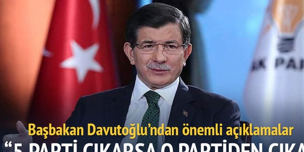 Davutoğlu: 5. parti çıkarsa MHP'den çıkar