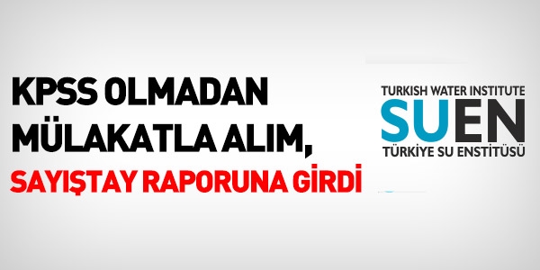 Türkiye Su Enstitü'sünün, KPSS'siz personel alımı Sayıştay raporlarına girdi