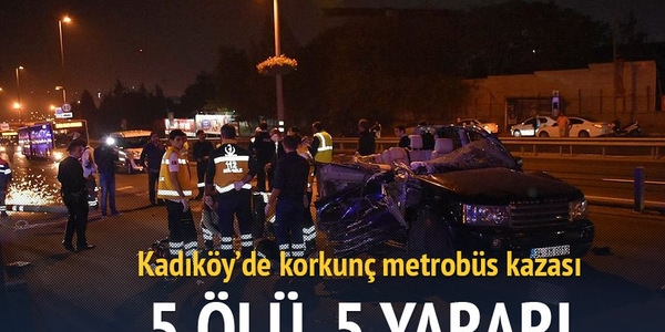 stanbul'da Metrobs kazas: 5 l, 5 yaral