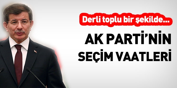 Ak Parti'nin 1 Kasım seçim vaatleri