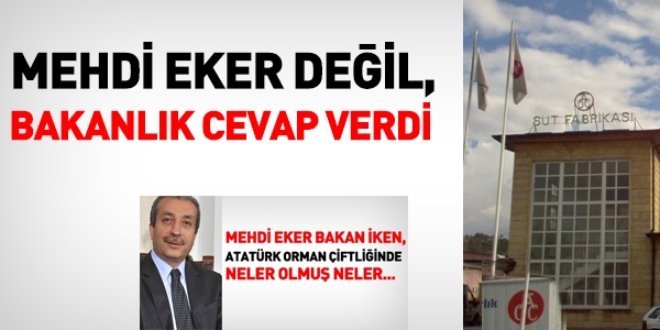 Mehdi Eker değil Bakanlık cevap verdi