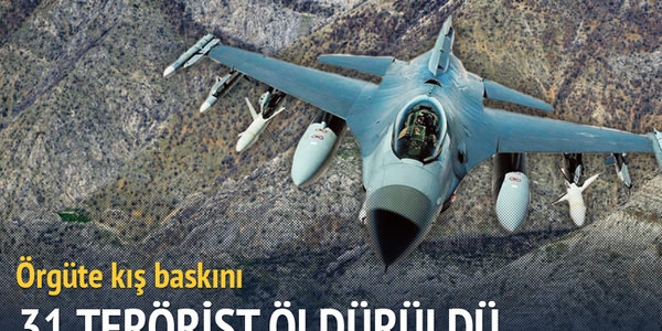 PKK'ya kış baskını 31 terörist öldürüldü
