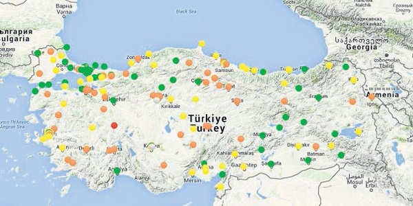 İşte Türkiye'nin hava kirliliği haritası
