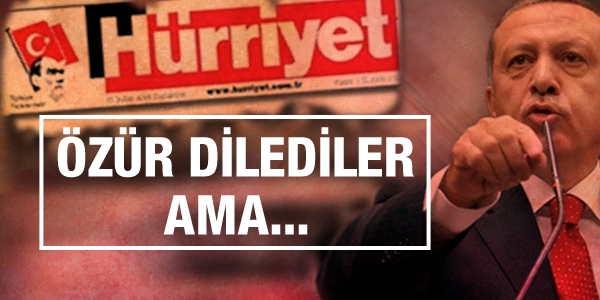 Hürriyet'ten Erdoğan için skandal benzetme!