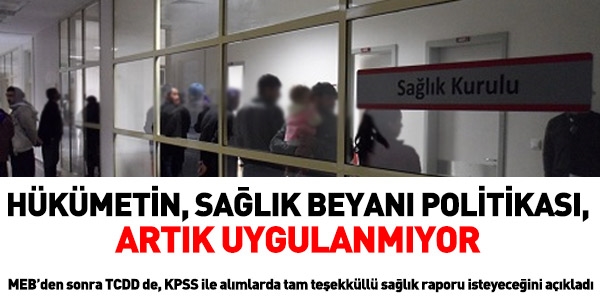 MEB'den sonra TCDD de, sağlık raporu isteyeceğini açıkladı