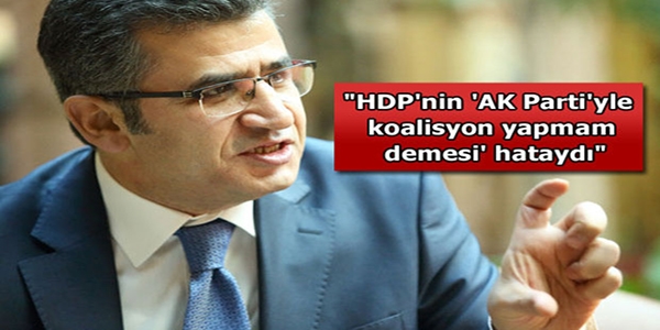 Adil Zozani: Demirta'n szlerine zldm, HDP hata yapt