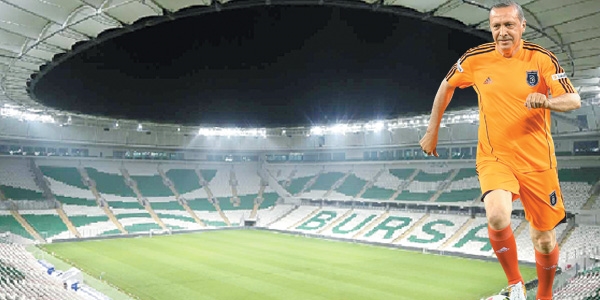 Cumhurba�kan� Erdo�an sahada