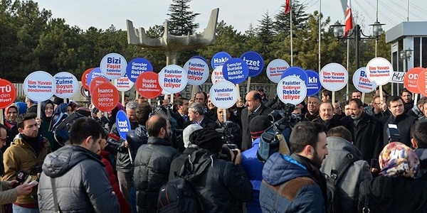 ODTÜ'de yaşanan olaylar protesto edildi