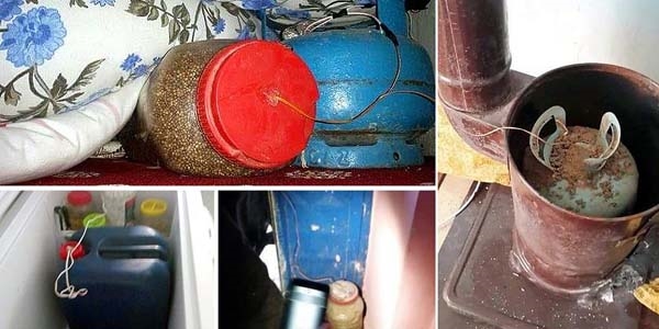 Teröristlerden yatak altına, sobaya ve kapılara tuzak
