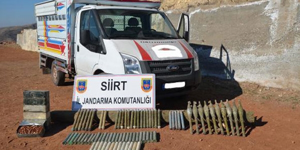 Siirt'te PKK'n�n �ok say�daki roketatarlar� ele ge�ti