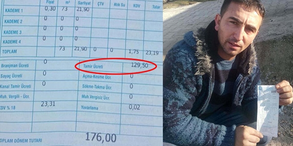 Su faturasındaki 'tamir ücretine' suç duyurusu