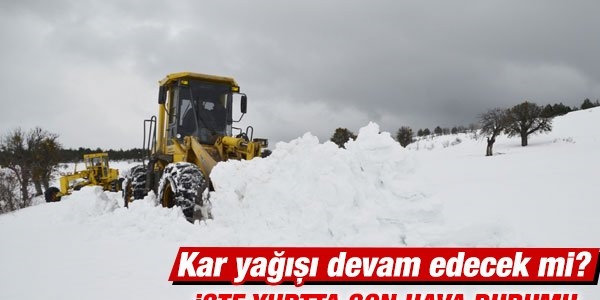 Tm yurtta kar'n etkisi sryor