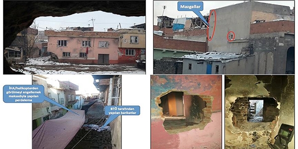 Teröristler duvara açtıkları deliklerden ateş ediyor