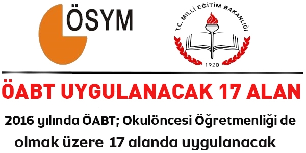 ÖABT sınavı yapılacak alanlar