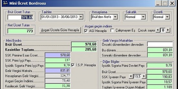 İşçi maaş programı (M. Kuru)- Güncellendi