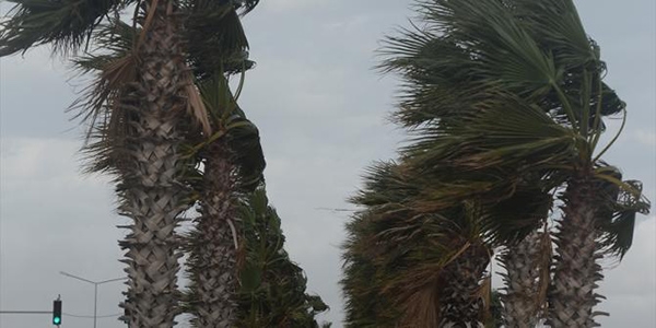 Antalya'daki rüzgarın hızı saatte 40 kilometre
