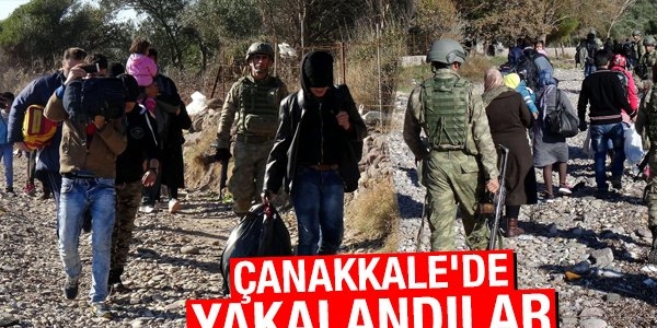 anakkale'de 837 yabanc uyruklu yakaland