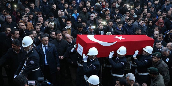 Şehit polis memuru Yıldırım son yolculuğuna uğurlandı