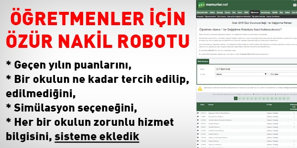 Öğretmen nakil robotu bu kez çok farklı