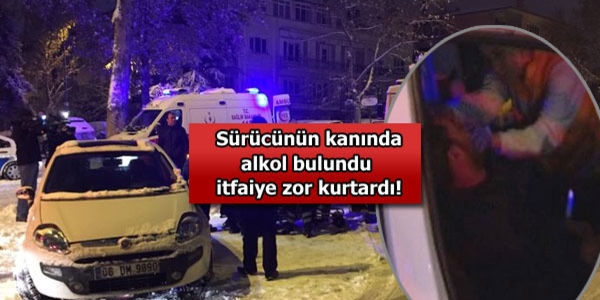 Zil zurna direksiyona geçti, itfaiye kurtardı