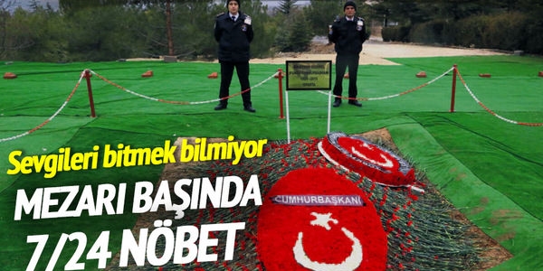 Demirel'in mezarında özel güvenlik nöbeti