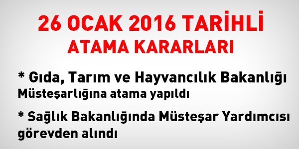 Tarım Bakanlığı Müsteşarı değişti