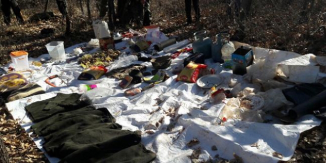 PKK sığınağında yaşam malzemeleri ele geçirildi