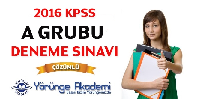 2016 KPSS alan deneme sınavı