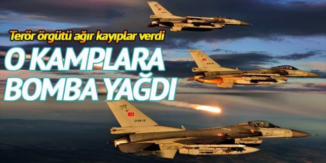 Kamplara bomba yağdı
