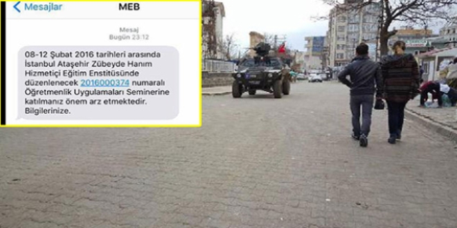 Şırnak İdil'deki öğretmenlere SMS ile seminer çağrısı
