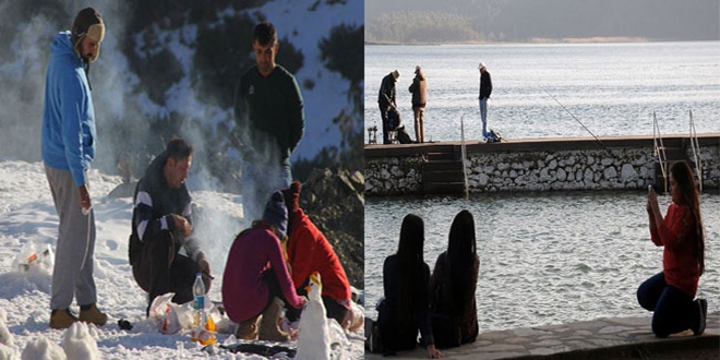 Mu�la'da iki mevsim bir arada ya�an�yor