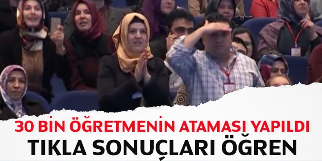 30 bin öğretmenin ataması yapıldı-Tıkla sonuçları öğren