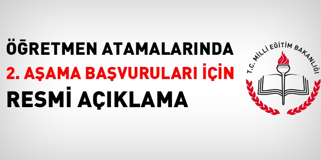 MEB'den 2. aşama başvuruları için resmi açıklama
