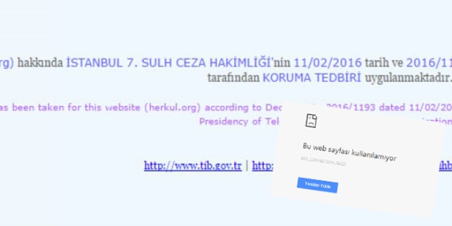 'www.herkul.org' sitesine eriim engellendi