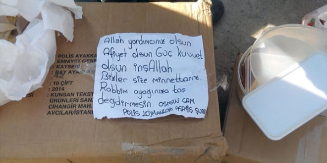 Polis eşlerinden operasyondaki asker ve polise destek