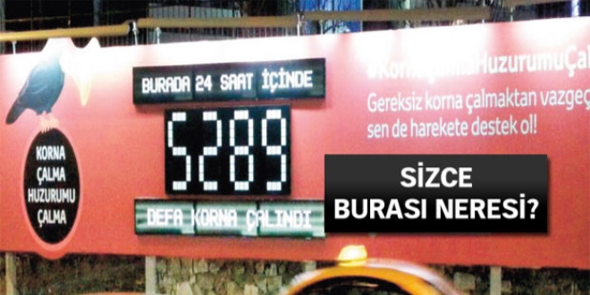 Mecidiyeköy'de 1 günde 5 bin 289 kez kornaya basıldı
