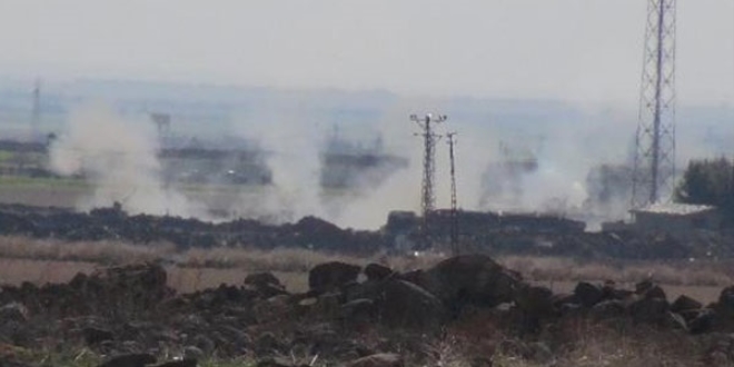 PYD bölgesinden ateşe, obüslerle karşılık verildi