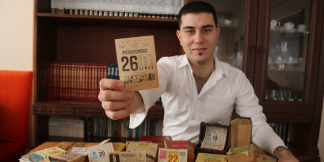 Başbakan'ın doğduğu günün takvim yaprağına gözü gibi bakıyor