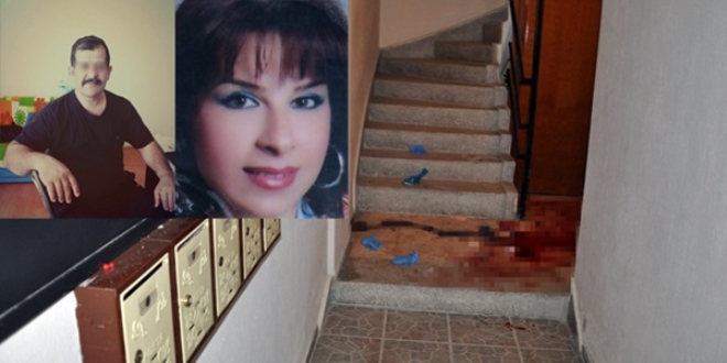 Emekli astsubay eski sevgilisini apartman giri�inde �ld�rd�